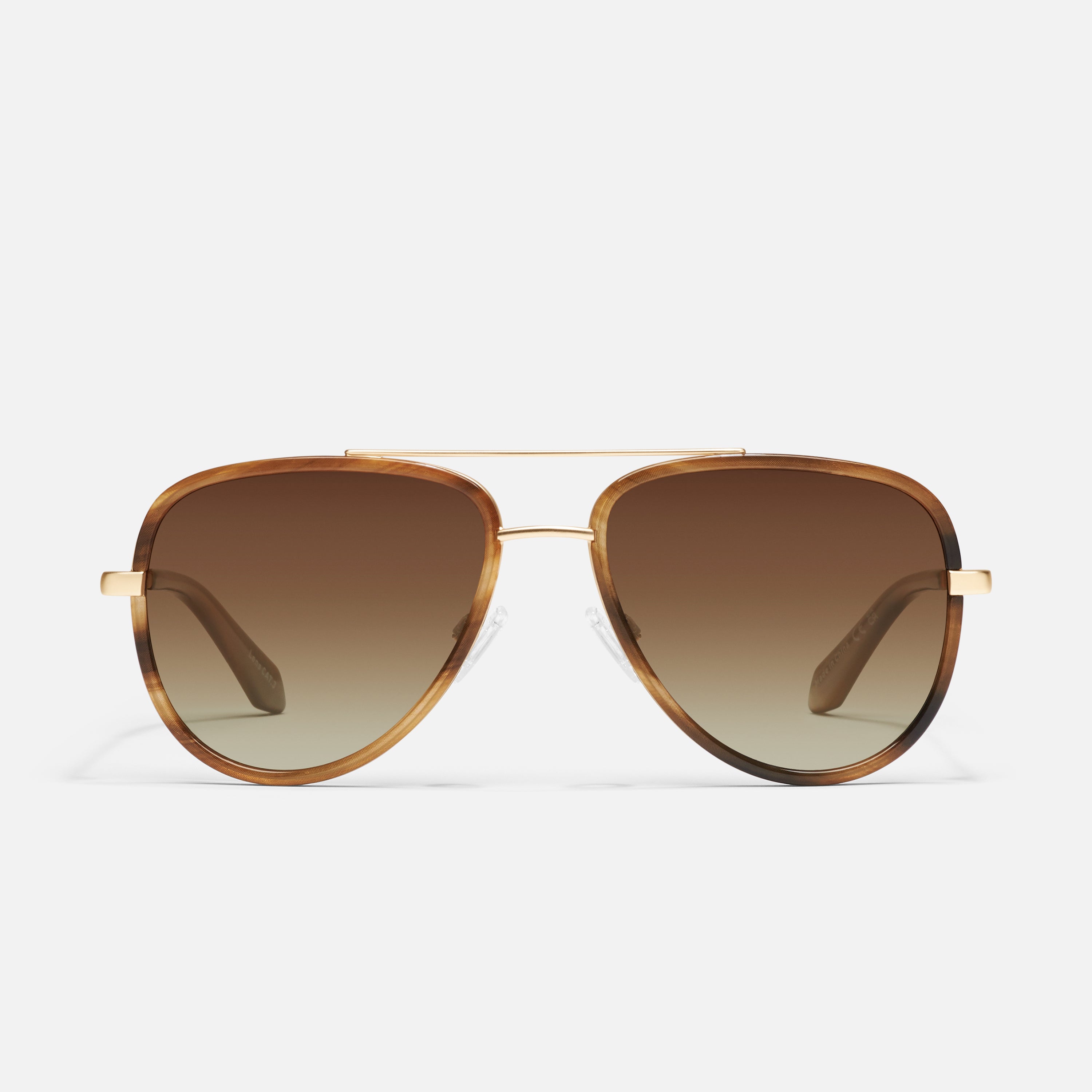 Quay Australia High Key Framed buy Aviator Sunglasses Rose Brown Yellow