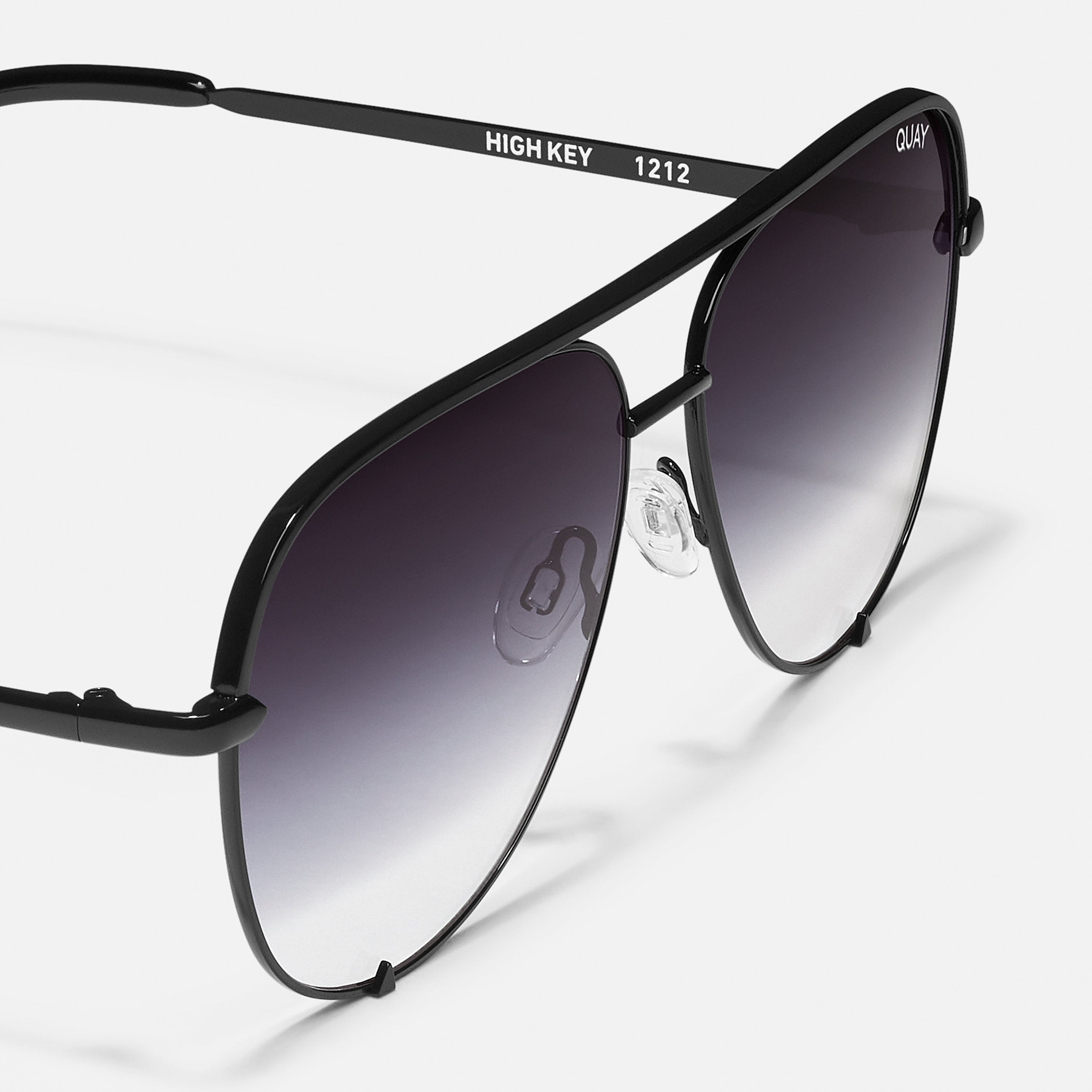 Quay High Key Black Sunglasses Smoke Lenses